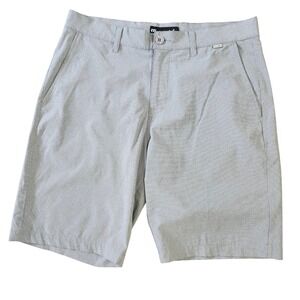 Travis Mathew Golf Shorts Mens 33 Gray Performance Stretch Casual Flat Front